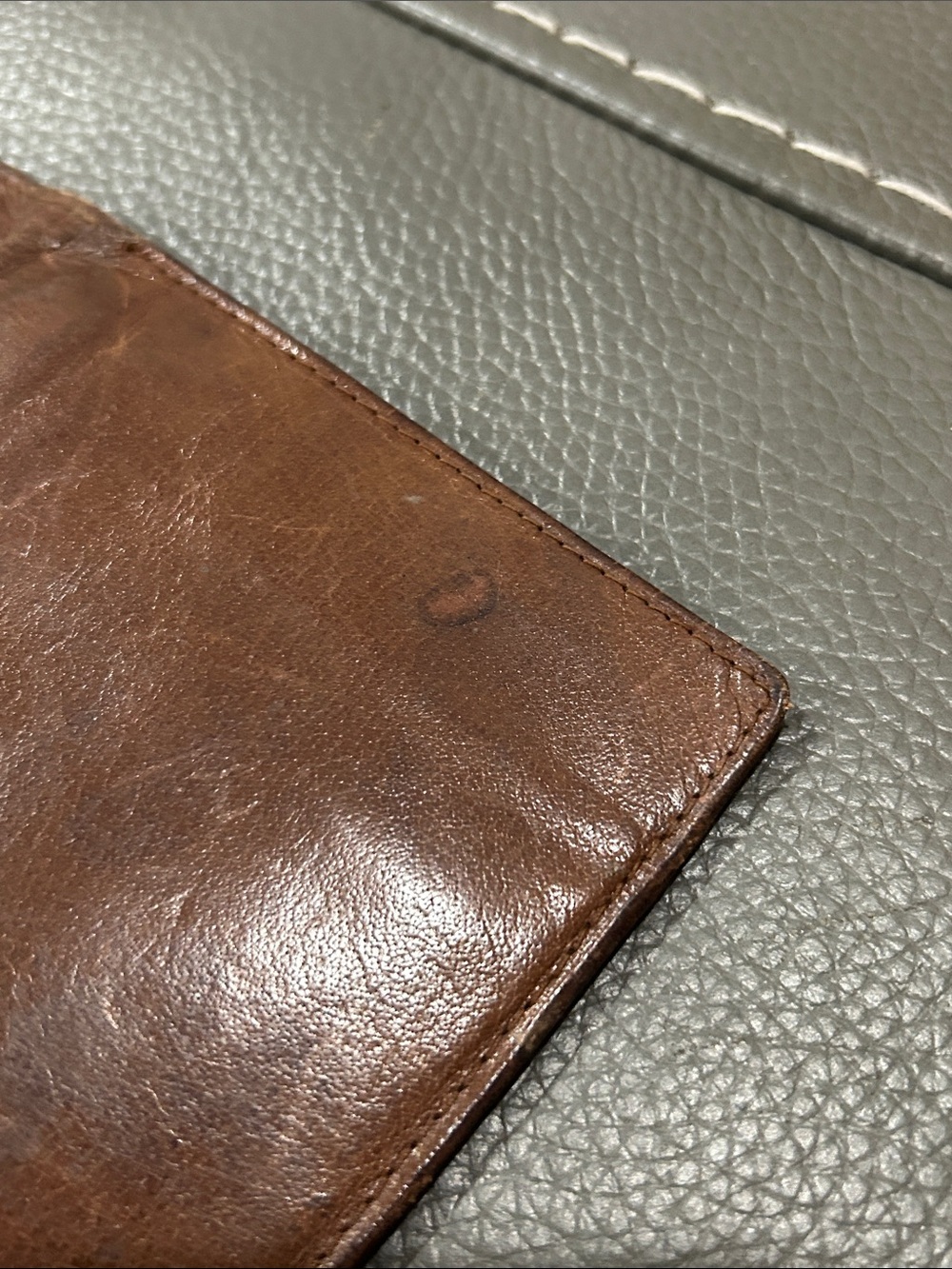 Calfskin India Brown Leather Passport or Travel Wallet - Picture 8 of 9